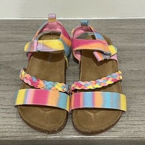 LIKE NEW toddler girls rainbows sandals. Size 10